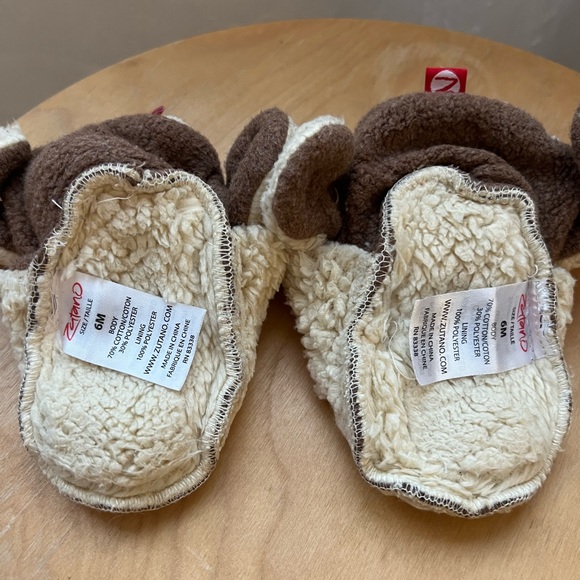 Zutano COZIE FURRY GRIPPER BABY BOOTIES - HEATHER MOCHA Size 6M - Picture 7 of 9
